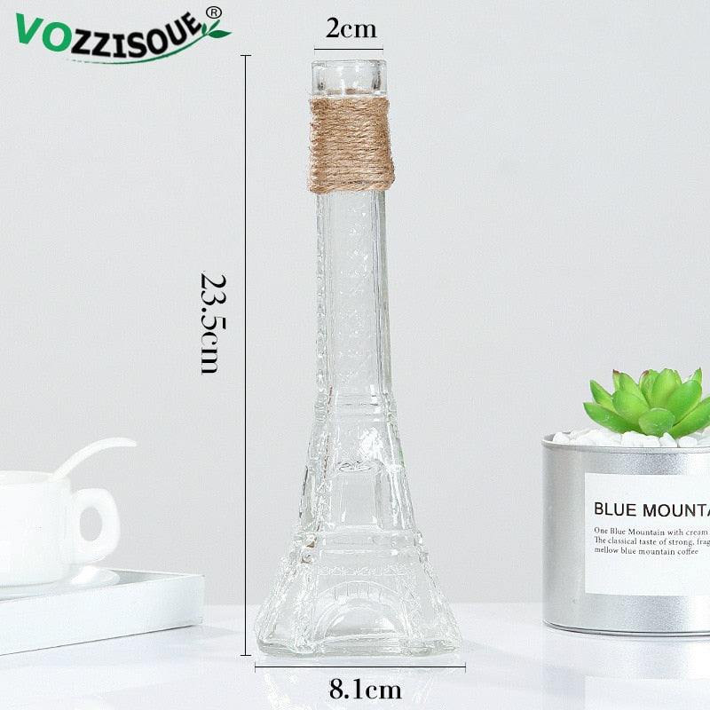 1-4PCS Nordic Bonsai Flowerpot Geometric Terrarium Hemp Vase Rope Transparent Glass Decorative Pots Balcony Hydroponic Planter