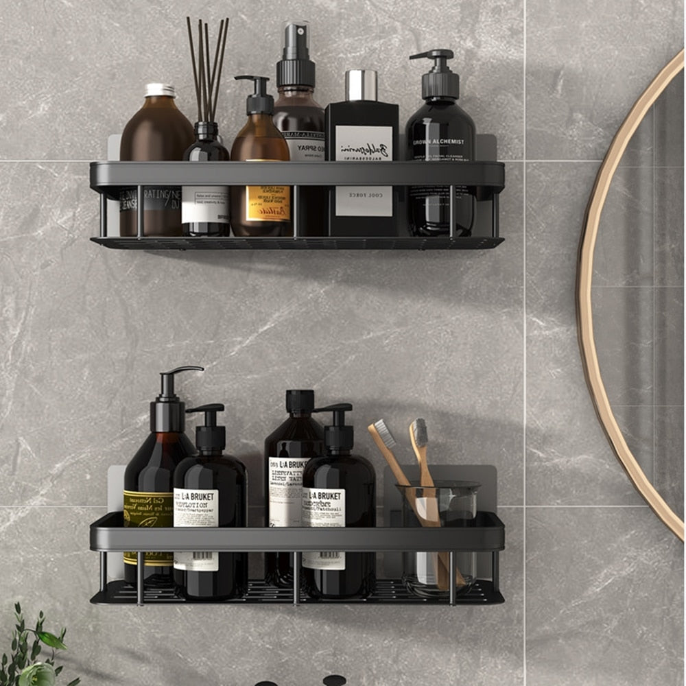 Bathroom Shelves No-drill Corner Shelf Shower Storage Rack Holder Toilet Organizer Bathroom Accessories полка для ванной