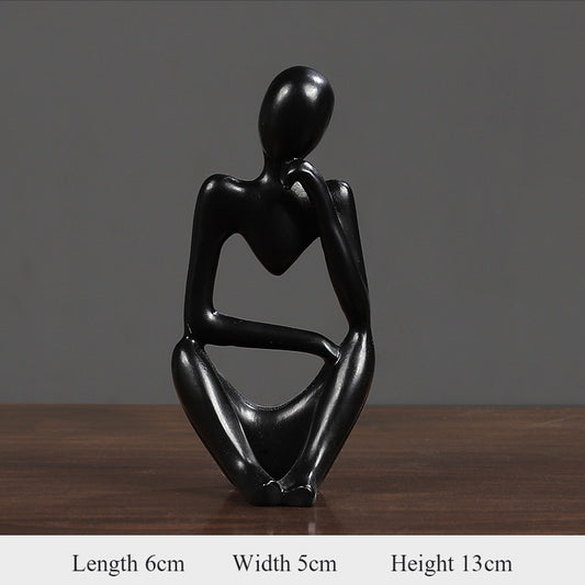 Mini Character Statue Thinker Sculpture Abstract Resin Sculpture Ornaments For Home Desktop Furnishings Home Decor