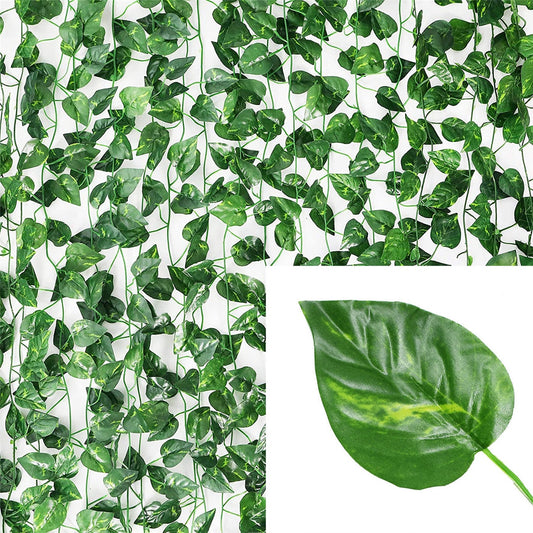 Artificial Plants Home Decor Green Silk Hanging vines Fake Leaf Garland Leaves Diy For Wedding Party Room Garden Decoration