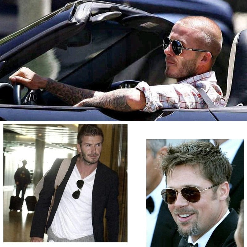 Luxury Men&#39;s Polarized Sunglasses Driving Sun Glasses For Men Women Brand Designer Male Vintage Black Pilot Sunglasses UV400