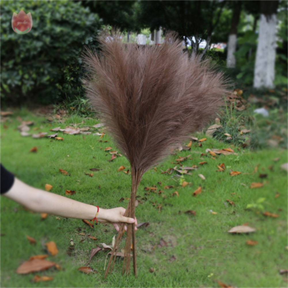 1Pc Artificial Pampas Grass Home Decor Plant Artificial Flower Bouquet Diy Wedding Christma Flower Decoration Fake Flower Plants