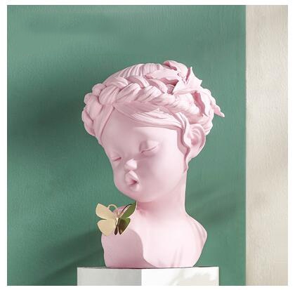 European Kissing Butterfly Angel Cute Girl Resin Statues Wedding Gifts Home Desktop Figurines Decoration Baby Sculpture Crafts