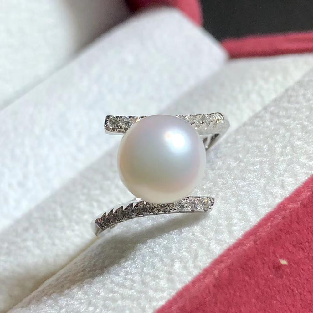 YIKALAISI 925 Sterling Silver Jewelry Pearl Rings 2019 Fine Natural Pearl jewelry 7-8mm Rings For Women wholesale