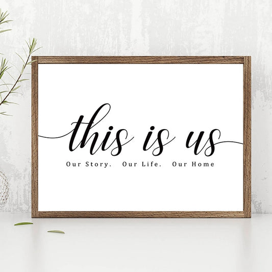 Our Story Our Life Our Home Black and White Wall Art Canvas Paintings Print Poster Pictures for Bedroom Modern Home Decor CH107