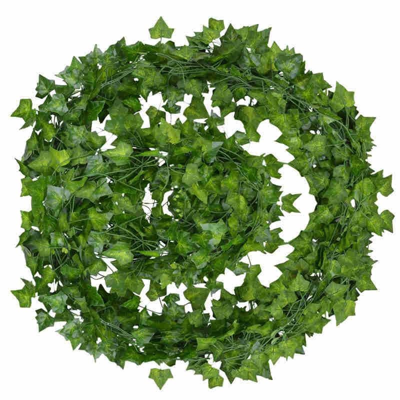 12pcs About 2m Artificial Fake Ivy Leaves Garland Greenery Hanging