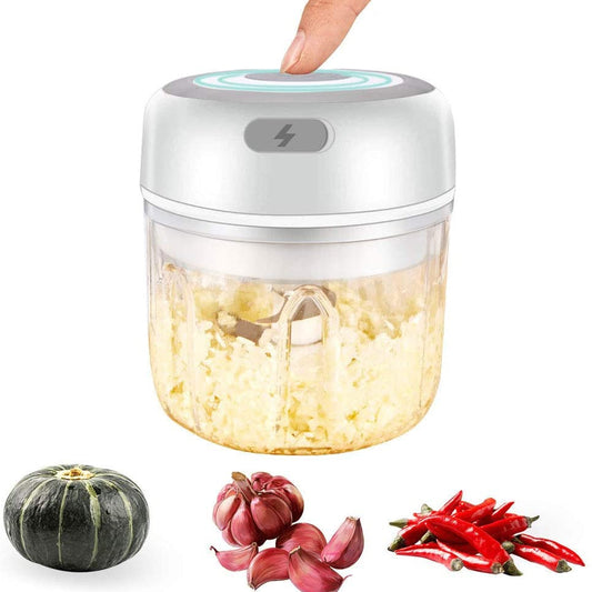 Electric Cordless Garlic Mincer Masher Mini Food Processors Onions Chopper With USB Charging Kitchen Gadgets