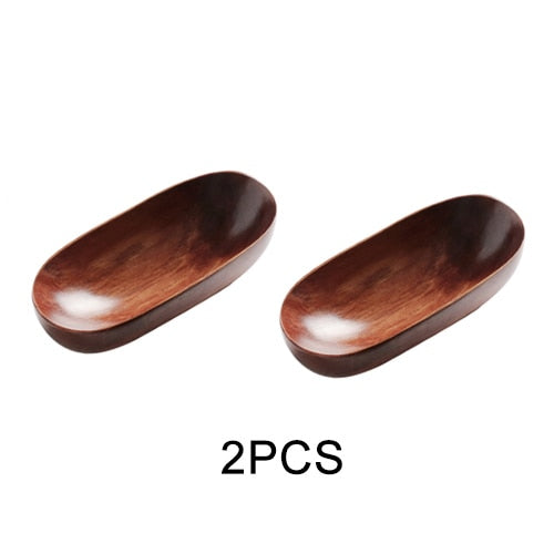 Japanese Style Dried Fruit Dish Solid Wood Tableware Food Serving Tray Desserts Snack Dishes Household Plate Dinnerware