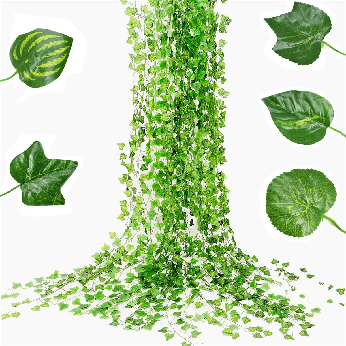 Artificial Plants Home Decor Green Silk Hanging vines Fake Leaf Garland Leaves Diy For Wedding Party Room Garden Decoration