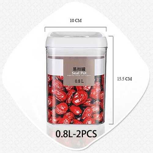 Kitchen Food Storage Container Box Plastic Candy Box Fruit Basket Grain Transparent Sealed Cans Multi-Capacity Kitchen Supplies