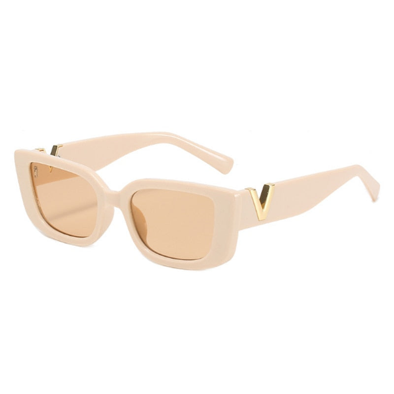 Retro Rectangle Sunglasses Women Brand Designer Vintage Small Frame Sun Glasses Ladies Classic Black Square Oculos De Sol