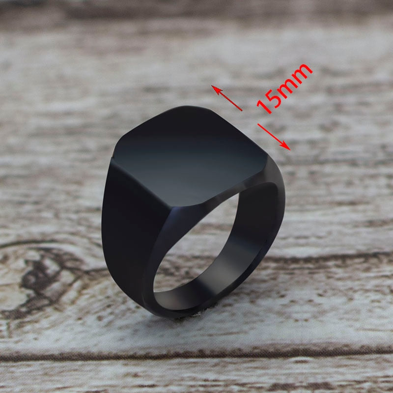 2020 Fashion Simple Style Black Square Ring Classic Ring Wedding Engagement Jewelry