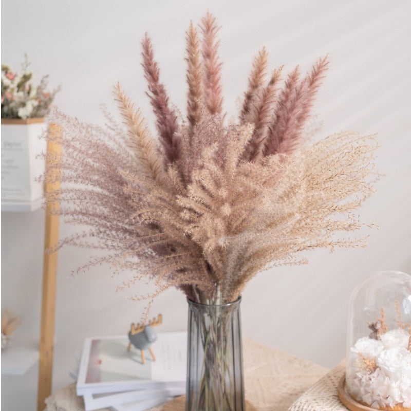 Real Wheat Decoration Natural Pampas Rabbit Tail Grass Dried Flowers For Wedding Party DIY Craft Typha Lagurus ovatus Phragmites