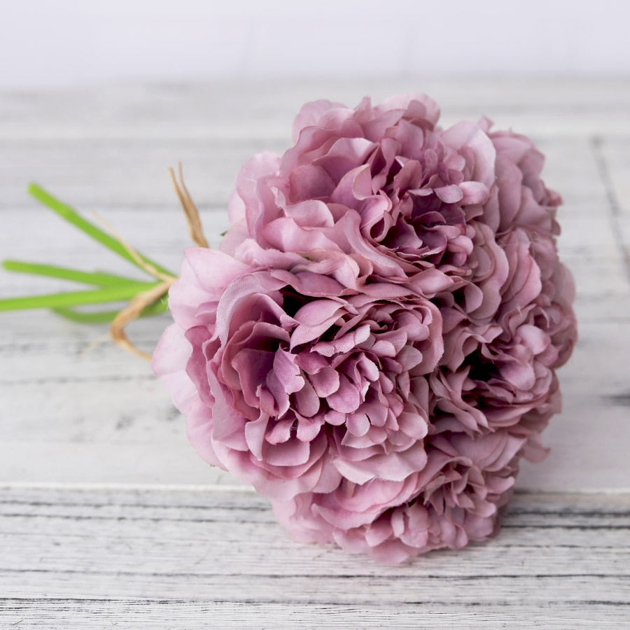 peony artificial artificial silk flowers for home decoration wedding bouquet for bride high quality fake flower faux living room