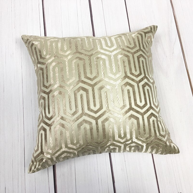 Home Modern Geometric Pillows Dark Beige Jacquard Woven Sofa Cushion Cover Square Decorative Pillow Case 45 x 45 cm Sell by pc