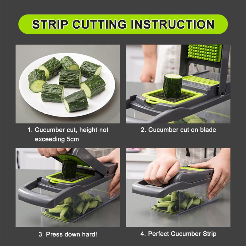 8In1Multifunctional Vegetable Cutter Potato Slicer Carrot Grater Kitchen Accessories Gadgets Steel Blade Kitchen Tool овощерезка