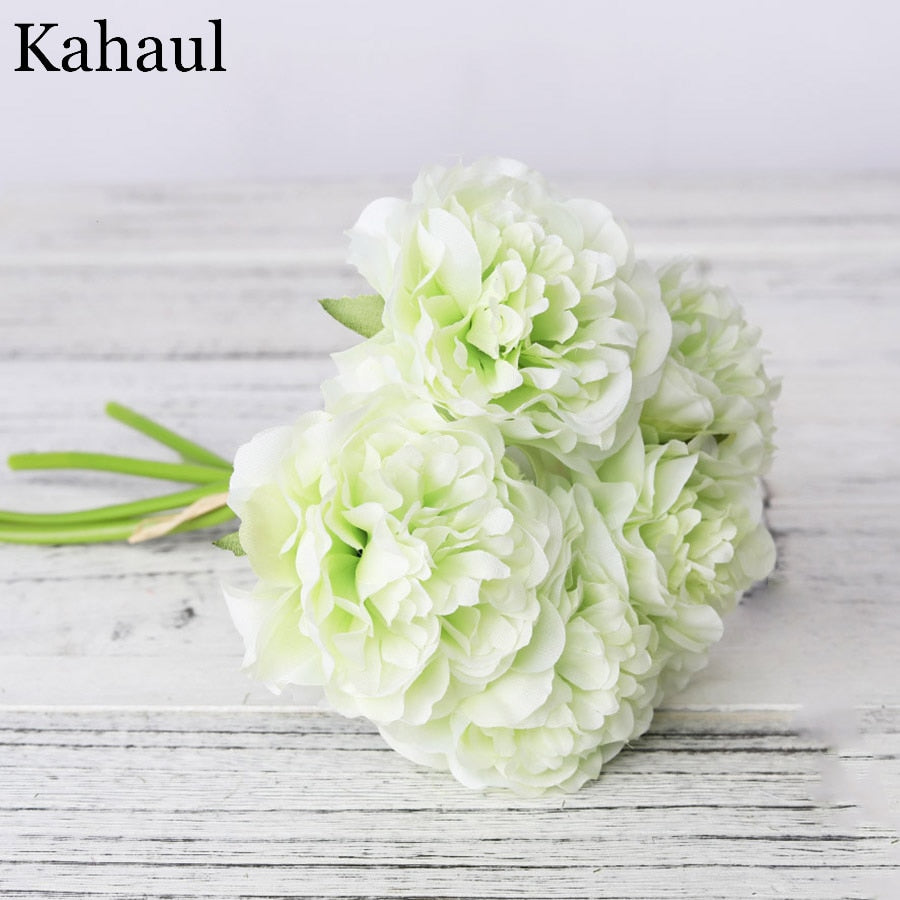 peony artificial artificial silk flowers for home decoration wedding bouquet for bride high quality fake flower faux living room