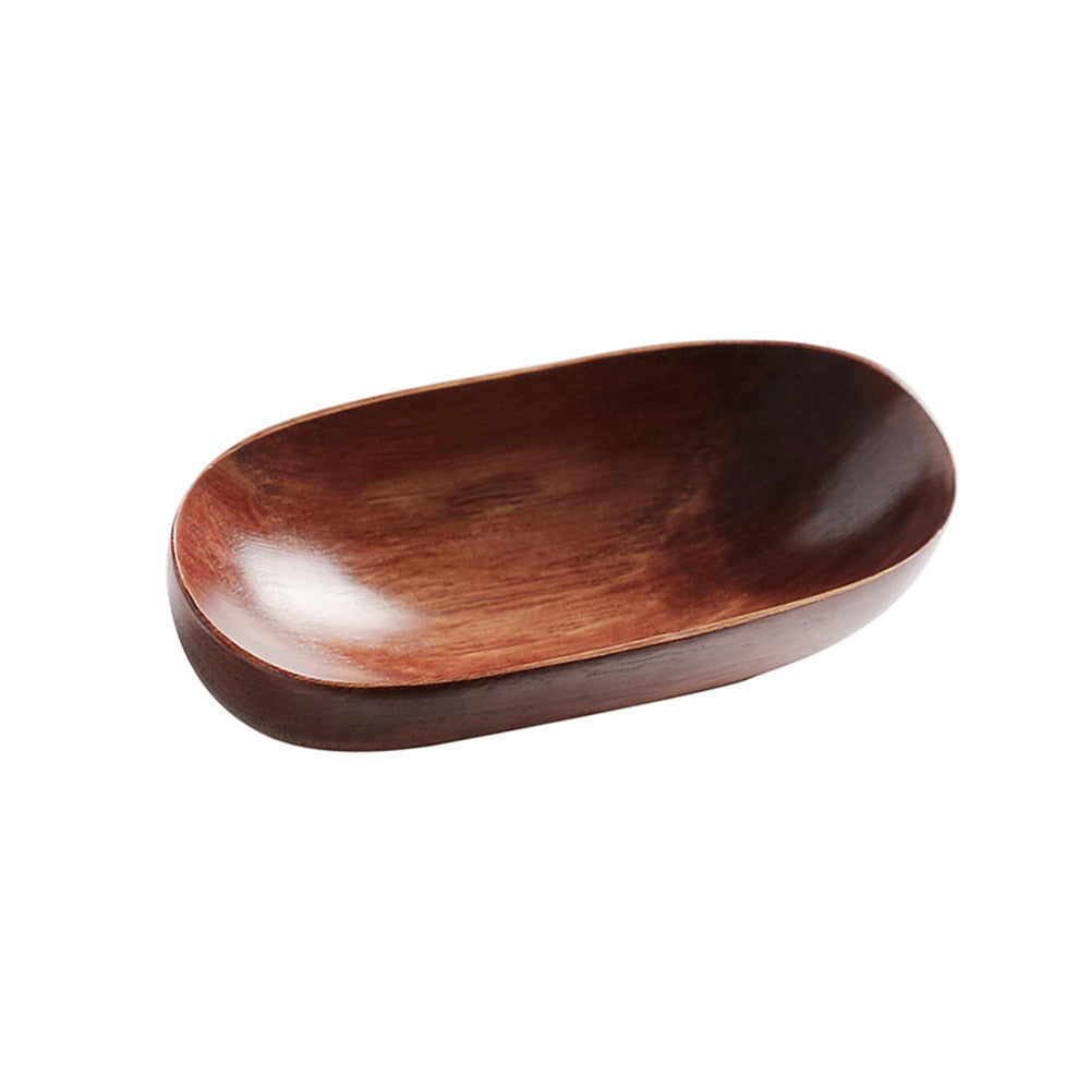 Japanese Style Dried Fruit Dish Solid Wood Tableware Food Serving Tray Desserts Snack Dishes Household Plate Dinnerware