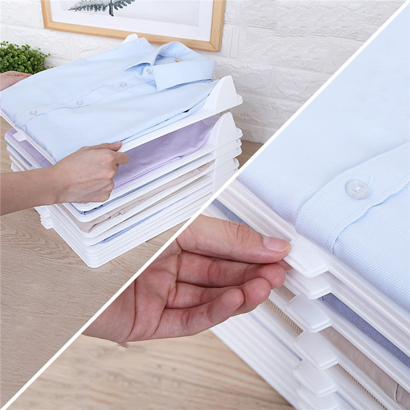 10Pcs/5pcs Creative Fast Clothes Fold Board Clothing Organization Shirt Folder T-shirt Document Home Closet Organizer