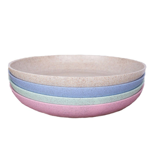 Baby Feeding Dishes Food Grade Wheat Straw Plate Environmental Dinnerware Children Solid Bowl Snack Fruit Tableware MBG0465