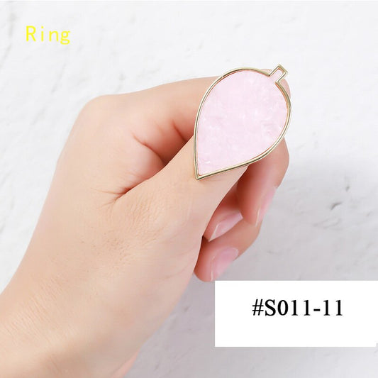 1PC Round Resin Agate Stone Nail Color Palette Gel Polish Pallet Mixing Drawing Paint Plate Manicure For Nails Art Display Shelf