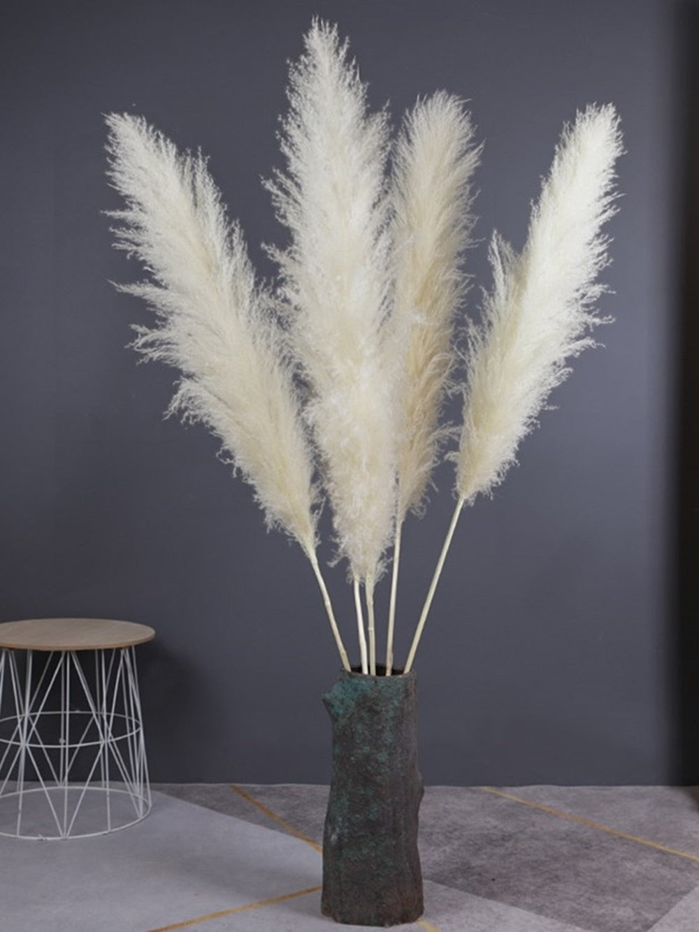 1-1.1m Large Pampas Grass Fluffy Natural Dryness Wedding Bouquet Tall Dried Flower Ceremony Modern Home Garden Decoration Reed