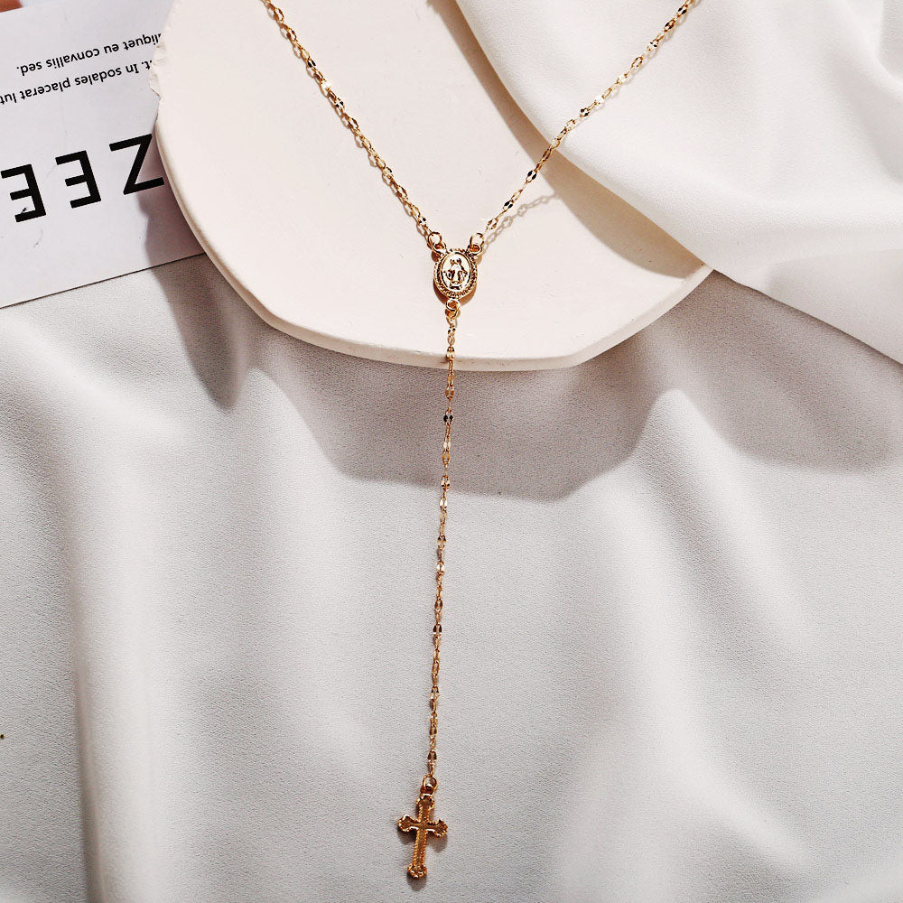 Modyle 2020 Summer Gold Chain Cross Necklace Small Gold Cross Religious Jewelry Women&#39;s necklace