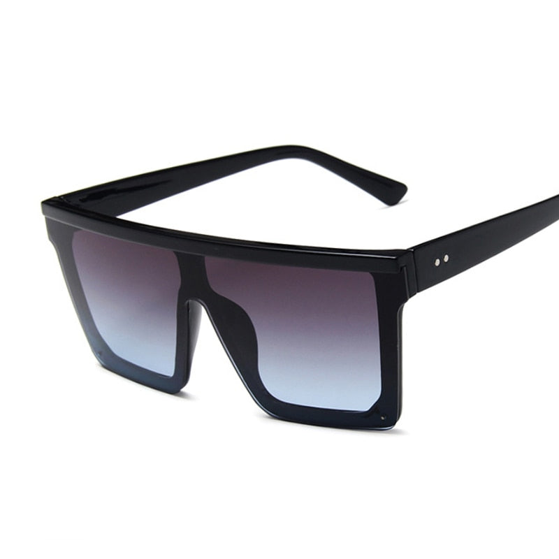 New Fashion Luxury Brand Square Sunglasses Women Vintage Oversize Sun Glasses Female Big Frame Shades Black Lady Uv400