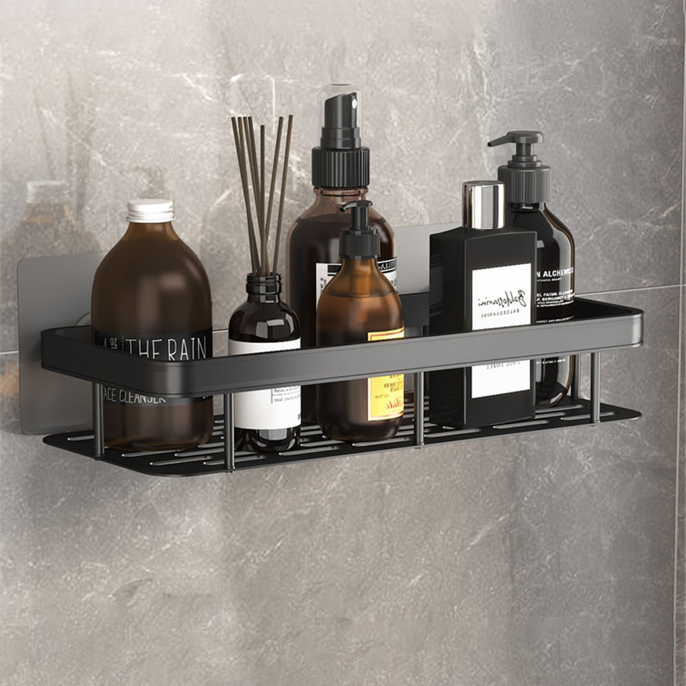 Bathroom Shelves No-drill Corner Shelf Shower Storage Rack Holder Toilet Organizer Bathroom Accessories полка для ванной