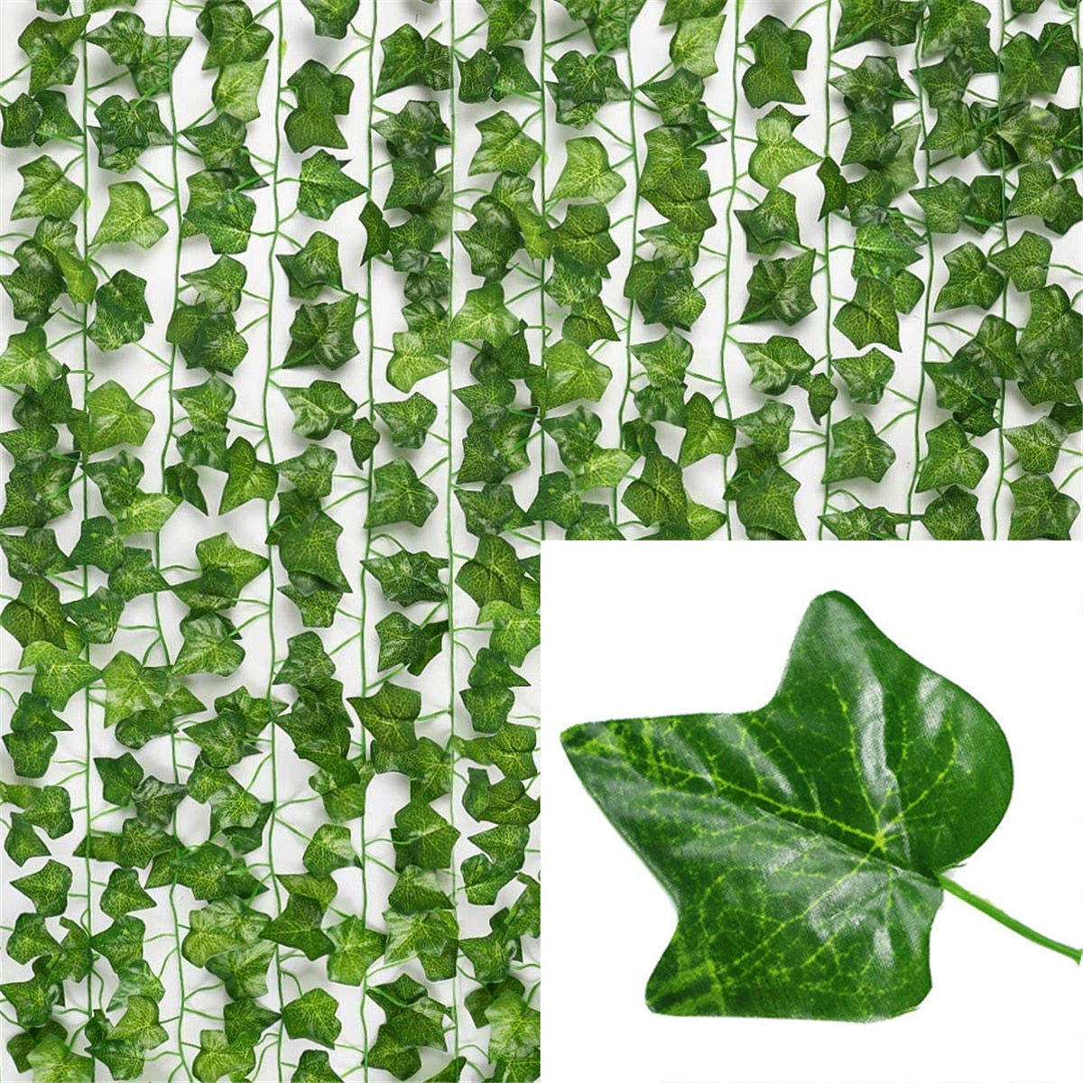 Artificial Plants Home Decor Green Silk Hanging vines Fake Leaf Garland Leaves Diy For Wedding Party Room Garden Decoration