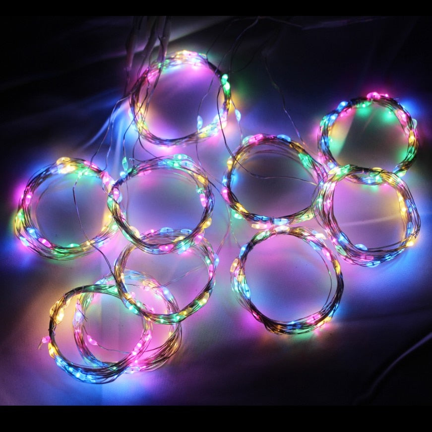 3M Remote LED String Lights Curtain USB Battery Fairy Lights Garland Led Wedding Party Christmas For Window Home Outdoor Decor