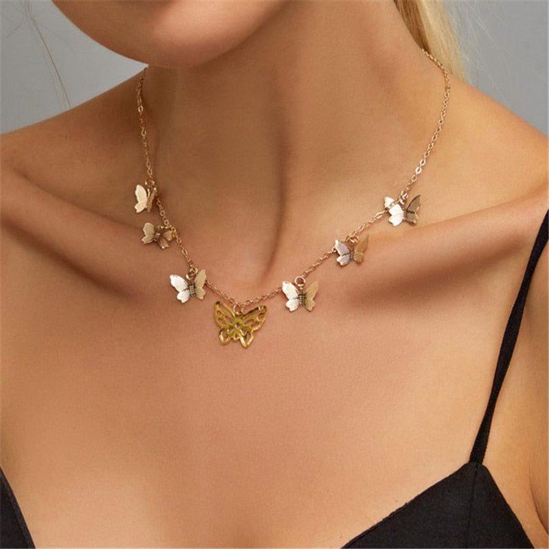 VAGZEB Simple Crystal Geometric Gold Pendant Necklace Set for Women Charms Fashion Square Rhinestone Female Vintage Jewelry