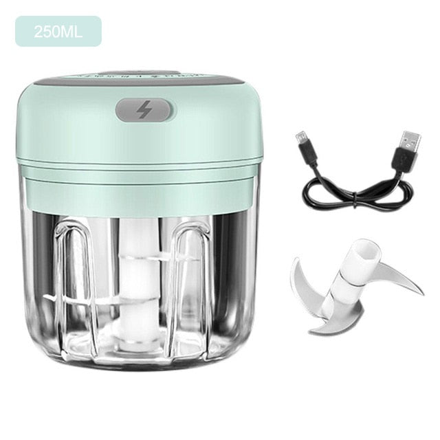 Electric Cordless Garlic Mincer Masher Mini Food Processors Onions Chopper With USB Charging Kitchen Gadgets