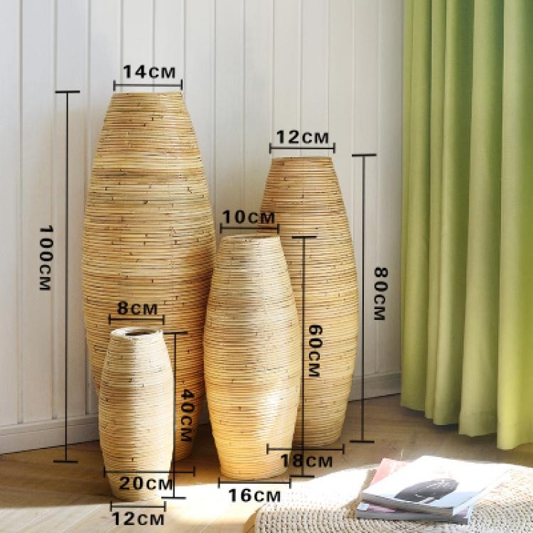 Large Floor Vase Home Decor Big Vase Home Decor Large Bamboo Floor Vase Big Living Room Decoration Floor Vase Art  1657567