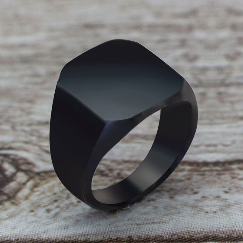 2020 Fashion Simple Style Black Square Ring Classic Ring Wedding Engagement Jewelry