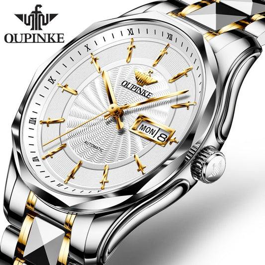 OUPINKE 41MM New Men Watch Top Brand Luxury Automatic Wrist Watches For Men Waterproof Mens Mechanical Watches Relogio Masculino