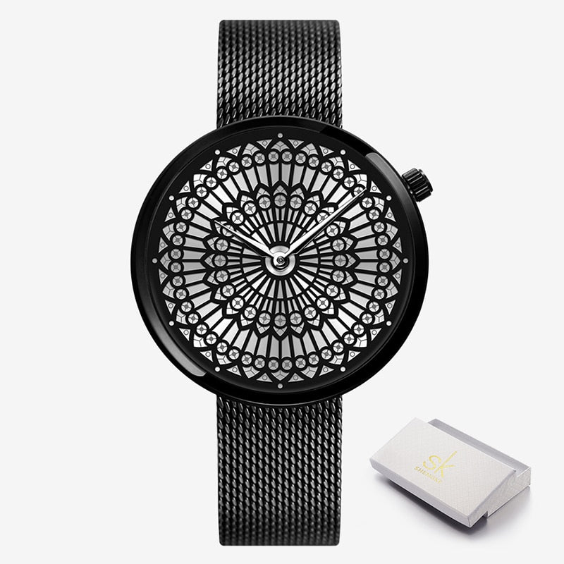Shengke Women Watches Characteristic Texture Fashion Casual Quartz Female Watches Bayan Kol Saati Wristwatches Reloj Mujer 2019