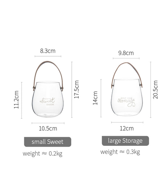 MDZF SWEETHOME Glass Vase Wall Hanging Plant Transparent Terrarium Glass Bottle Hydroponic Bottle Plant Flower Container