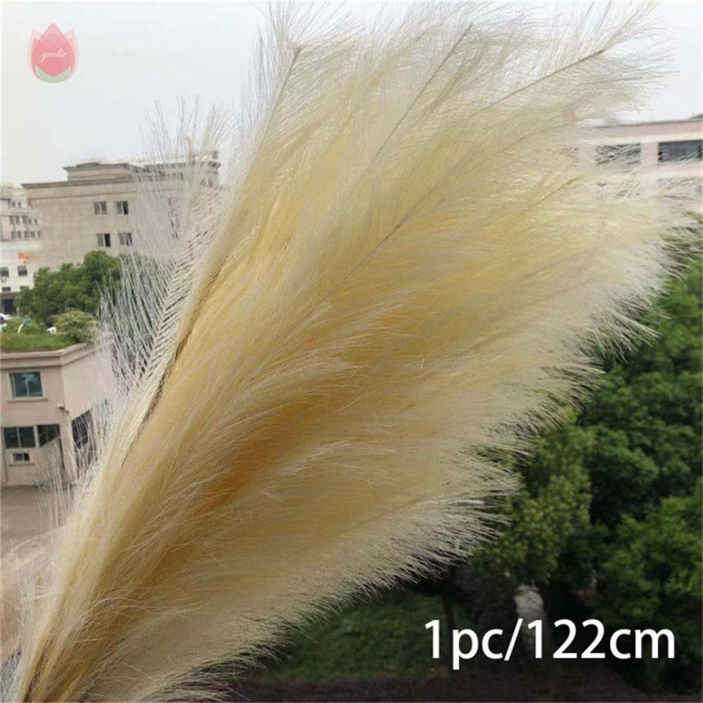 1Pc Artificial Pampas Grass Home Decor Plant Artificial Flower Bouquet Diy Wedding Christma Flower Decoration Fake Flower Plants