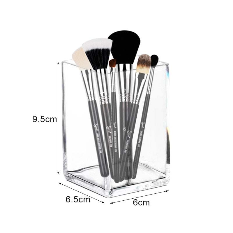 Acrylic Organizer for Cosmetics Transparent Eyebrow Pencil Brush Holder Makeup Organizer Boxes Brush Containers Storage Box