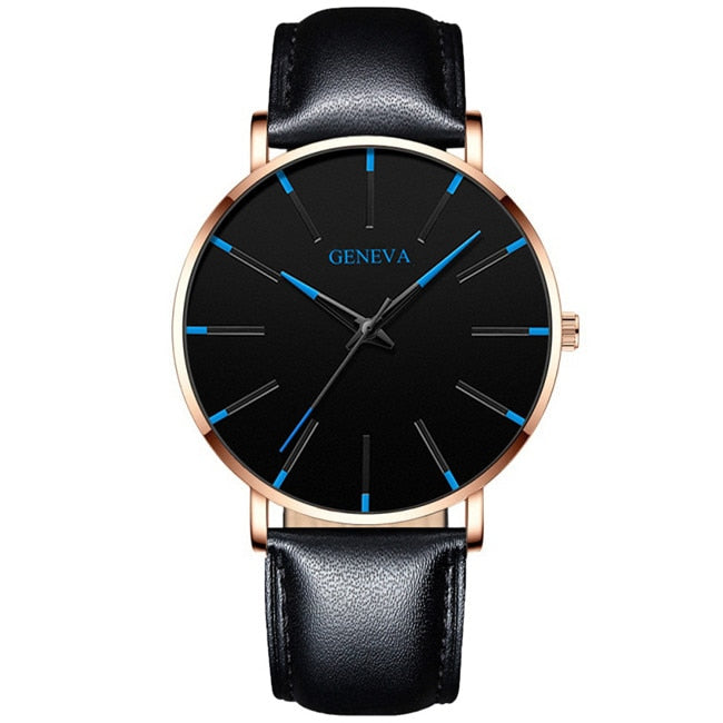 Exquisite Watches 2022 Male Elegant Ultra Thin Stainless Steel Business Quartz New Wristwatch Fashion Black Casual Watch For Men