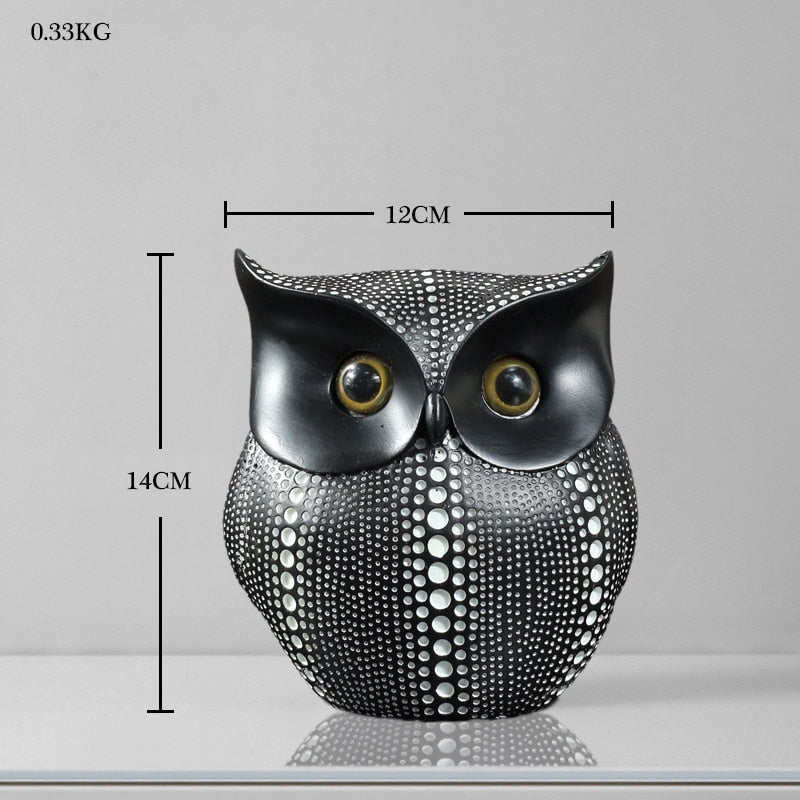 Nordic Home Decoration Accessories Modern Miniature Figurines Desk Decoration Owl Figurine Living Room Decoration Accessories