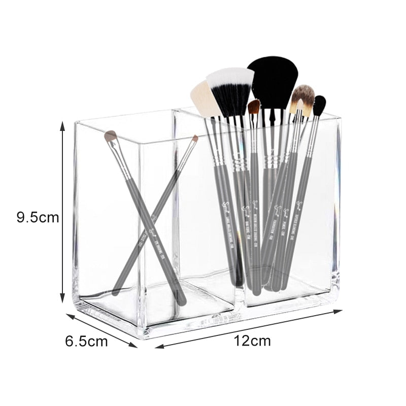 Acrylic Organizer for Cosmetics Transparent Eyebrow Pencil Brush Holder Makeup Organizer Boxes Brush Containers Storage Box