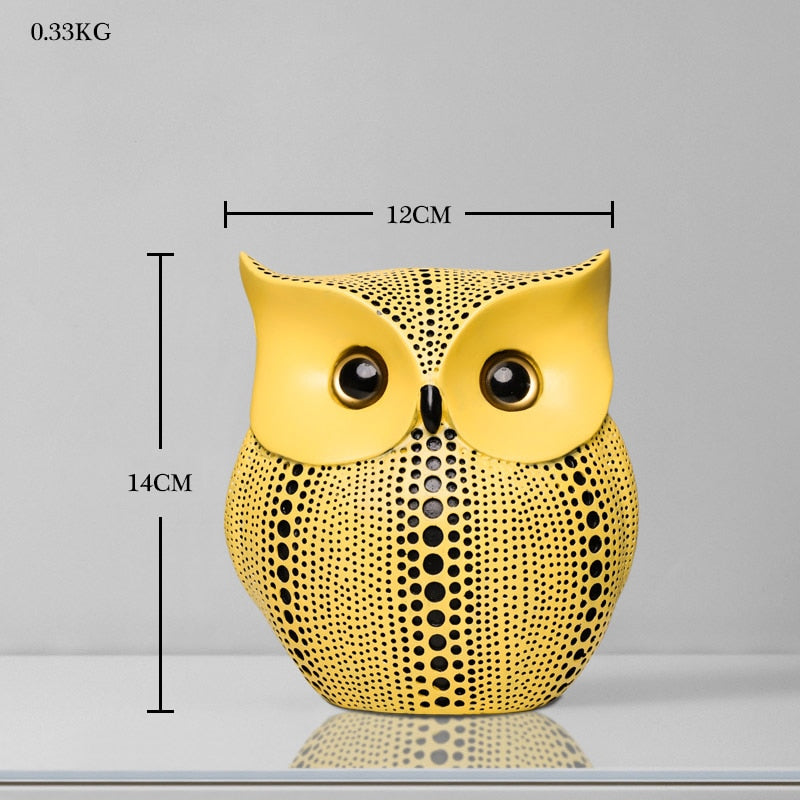 Nordic Home Decoration Accessories Modern Miniature Figurines Desk Decoration Owl Figurine Living Room Decoration Accessories