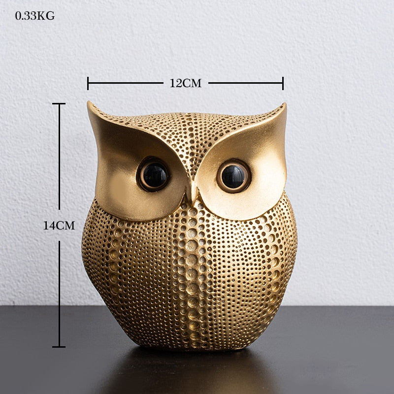 Nordic Home Decoration Accessories Modern Miniature Figurines Desk Decoration Owl Figurine Living Room Decoration Accessories