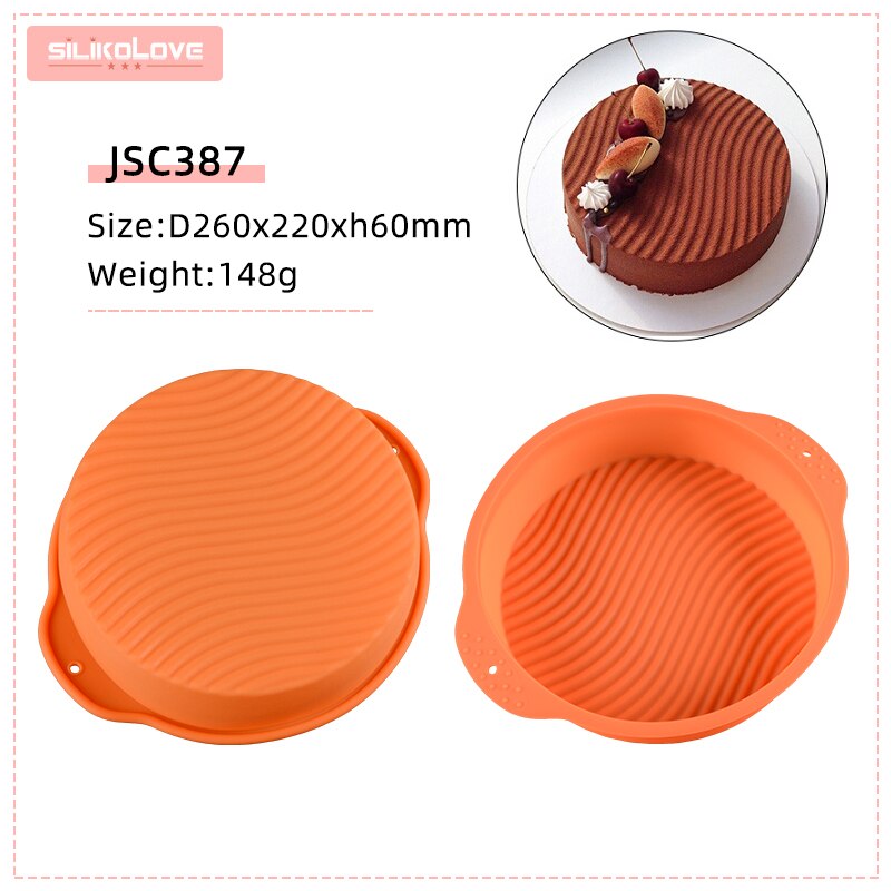SILIKOLOVE Silicone Cake Mold Silicon Bakeware Baking Dishes Pastry Bakeware 3D Round Silicone Cake Mold