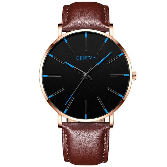 Exquisite Watches 2022 Male Elegant Ultra Thin Stainless Steel Business Quartz New Wristwatch Fashion Black Casual Watch For Men