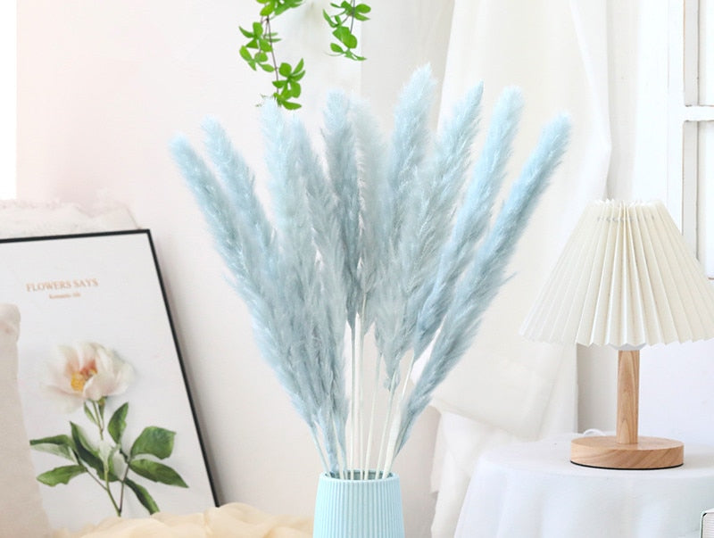 15Pcs Dried Small Pampas Grass Flowers Pantas Artificiales Para Decoracion Real Plants Home Decor Wedding Decoration