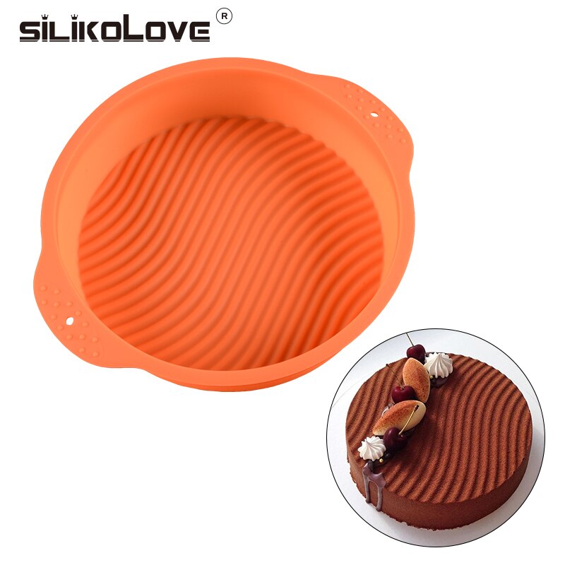 SILIKOLOVE Silicone Cake Mold Silicon Bakeware Baking Dishes Pastry Bakeware 3D Round Silicone Cake Mold