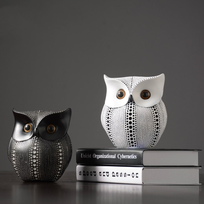 Nordic Home Decoration Accessories Modern Miniature Figurines Desk Decoration Owl Figurine Living Room Decoration Accessories